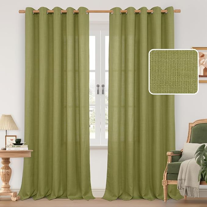 LAMIT 60 Inch Wide Linen Curtains by LAMIT
