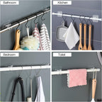 Codoule Self Adhesive No Drill Adjustable Curtain Rod Holder Hooks Brackets - Image 4