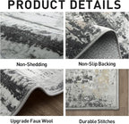 4x6 Area Rugs Washable Rug: Modern Abstract Living Room Rug Soft Anti-Skid Thin - Image 4