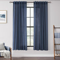 Navy Blue Curtains 63 inch Length by Jolilight