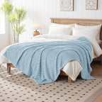 50x70 Inch Blue Throw Blanket - Image 3