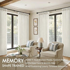 MIULEE Pinch Pleated Linen Curtains 96 Inches Long 2 Panels - Image 2