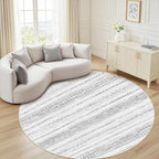 Nakagishi Round Rug Boho Area Rugs: 5x5 Washable Large Circle Neutral Soft - Image 7