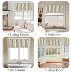 jinchan Linen Valance Kitchen Curtain - Image 7