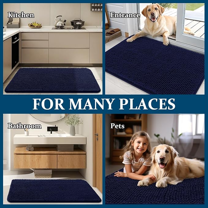 OLANLY Dog Door Mat for Muddy Paws 54x32, Absorbs Moisture and Dirt, Absorbent - Image 8