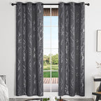 Deconovo Grey Blackout Curtains, Thermal Insulated Soundproof Drapes, 42 x 84 - Image 2