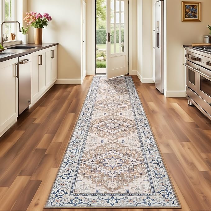 Lofus 2x10 Hallway Washable Runner Rug, Vintage Kitchen Runners Non Slip by Lofus