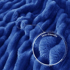 Exclusivo Mezcla Twin Size Flannel Fleece Blanket, Super Soft Striped Jacquard - Image 5