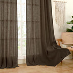 LAMIT Linen Curtains 90 Inch for Living Room, Back Tab and Rod Pocket Linen - Image 9