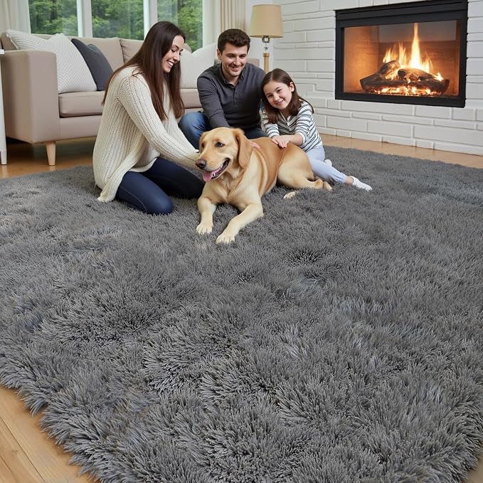 Rugs for Living Room 5x8, Alfombras para Salas Shag Large Plush Soft Area Rug - Image 7