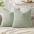 MIULEE Pack of 2 Couch Throw Pillow Covers 20x20 Inch Light Green Modern Boho by MIULEE