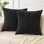 MIULEE Halloween Pack of 2 Couch Throw Pillow Covers 20x20 Inch Soft Black by MIULEE
