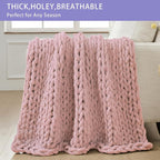 Bigacogo Chunky Knit Throw Blanket - Image 4