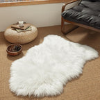 Ashler Faux Fur Rug, Fluffy White Small Sheepskin Rug, Ultra Soft 2x3 Ft Mat by AshlerHomeDeco