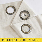 NICETOWN Extra Long Natural Linen 100% Blackout Curtains 120 inches Length 2 - Image 6