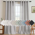 H.VERSAILTEX 2 Pack Ultra Luxurious High Woven Linen Elegant Semi Sheer Curtain by HVERSAILTEX