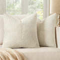 MIULEE Beige Decorative Throw Pillow Covers 16x16 Inch by MIULEE