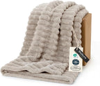 Bedsure GentleSoft Light Brown Twin Blanket by BEDSURE