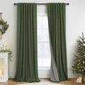 Christmas Green Blackout Curtains by Pitalk