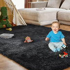 Luxury 6x9 Modern Indoor Home Living Room Area Rugs, Large Fluffy Shag Fuzzy - Image 7