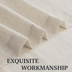 RYB HOME 108 inches Long Farmhouse Boho Curtains, Semi Sheer Thick Linen Light - Image 6