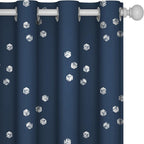 Deconovo Designer Series Silver Cubic Print Blackout Curtains by Deconovo