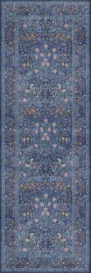 Hazo Haus Non Slip 2x6 Dark Blue Kitchen Runner Rug - Image 2