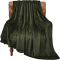 BEDELITE Fleece Blanket Olive Green Throw Blankets by BEDELITE