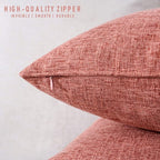 HPUK Linen Throw Pillow Covers Pack of 2, 18x18 Inch Accent Cushion Covers - Image 4