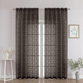 Chyhomenyc Chocolate Sheer Curtains 90 Inch Length 2 Panels Set, Light by Chyhomenyc