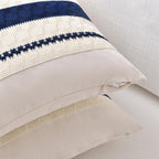 Fancy Homi Set of 1 Navy Blue Lumbar Decorative Throw Pillow Covers 12x24 Inch - Image 3