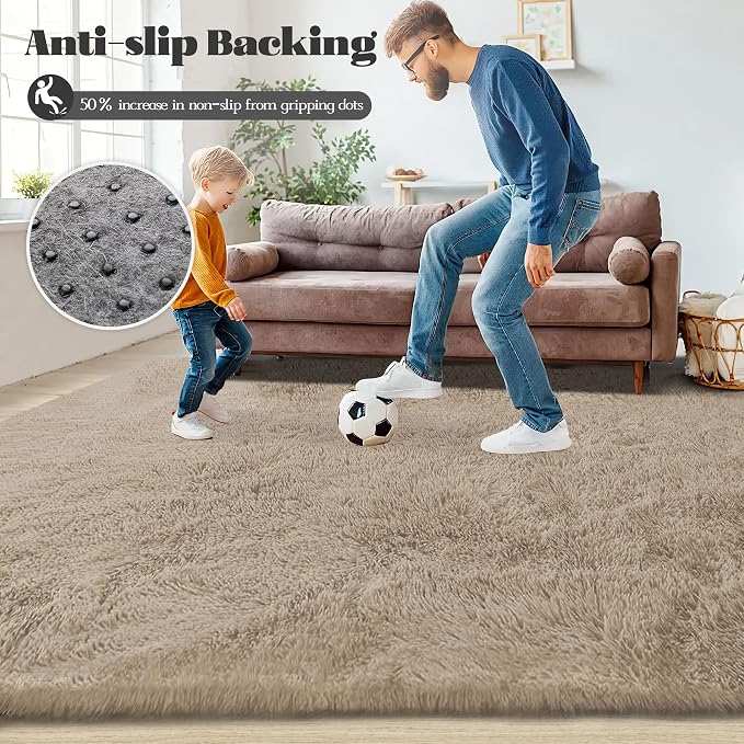 6x9 Area Rug for Living Room: Fluffy Shag Soft Washable Rugs Large Fuzzy Plush - Image 7