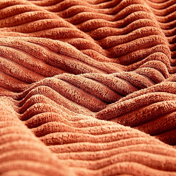 Fancy Homi Set of 2 Burnt Orange Long Lumbar Decorative Throw Pillow Covers - Image 5