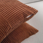 Fancy Homi 2 Packs Rust Decorative Throw Pillow Covers 22x22 Inch - Image 4