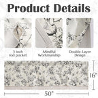 jinchan Linen Valance Curtain for 16 Inch Rustic Farmhouse Country Windows for - Image 4