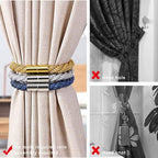 NICEEC 4 Pack Strong Magnetic Curtain Tiebacks Modern Simple Style Drape Tie - Image 2