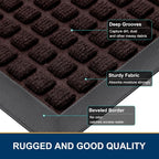 Smiry Front Door Mat Outside Entrance, Heavy Duty Natural Rubber Doormat - Image 3