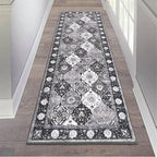 HEBE Hallway Runner Rug 2'x6' Washable Vintage Distressed Area Rugs Non Slip by HEBE