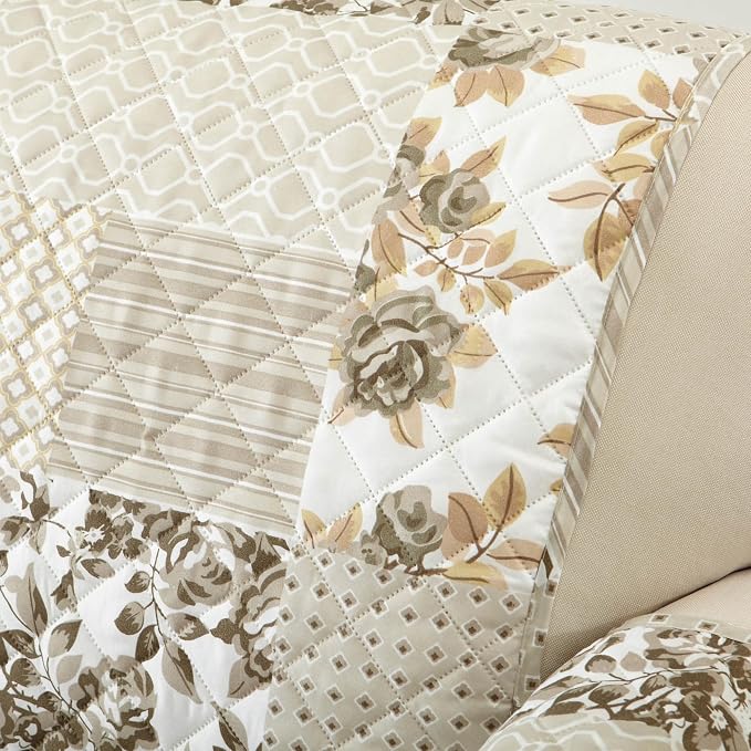 Great Bay Home Reversible Patchwork Recliner Cover - Image 6