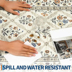 6x9 Machine Washable Area Rugs for Living Room Floral Stain Resistant Soft - Image 6