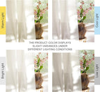 NICETOWN Linen Burlap Bedroom Curtains Natural, Rustic Rod Pocket & Back Tab - Image 8