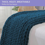 Bigacogo Chunky Knit Throw Blanket - Image 5