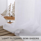 Pitalk White Linen Curtains 90 Inch Length - Image 4