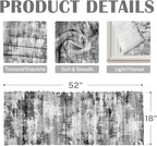 Emvency 4 Pack Valances Window Treatments, Abstract Modern Grey Grunge - Image 3