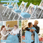 Buryeah 12 Pcs Flannel Throw Blanket Bulk 50 x 60 in Sleepover Blanket Outdoor - Image 5