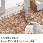 Yamaziot Washable Runner Rug 2x8 – Non Slip Boho Floral Hallway Runner Rug - Image 4