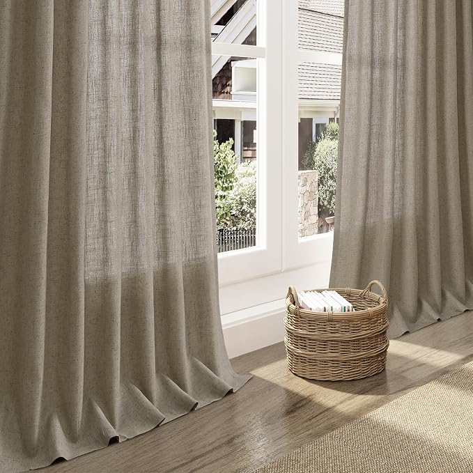 Extra Long Mocha Curtains 2 Panels 102 Inches Long - Image 6
