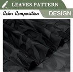 Lecloud Leia Black Sheer Curtains 30 Inch Length 2 Pieces, Breathable Jacquard - Image 4