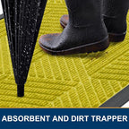 Smiry Front Door Mat Outside Entrance, Heavy Duty Sturdy Natural Rubber Doormat - Image 3