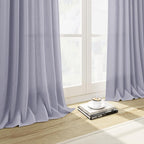 Nanspring Lavender Purple Linen Curtains 84 Inch Length 2 Panels Set - Image 5